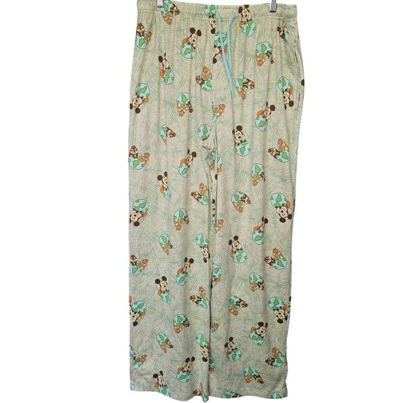 ⭐️NWOT Disney Mickey Mouse Earth Day Lounge Pants Sz L - Picture 1 of 7